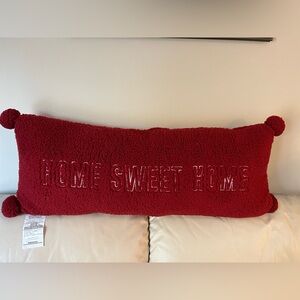Home Sweet Home Festive Red Pillow